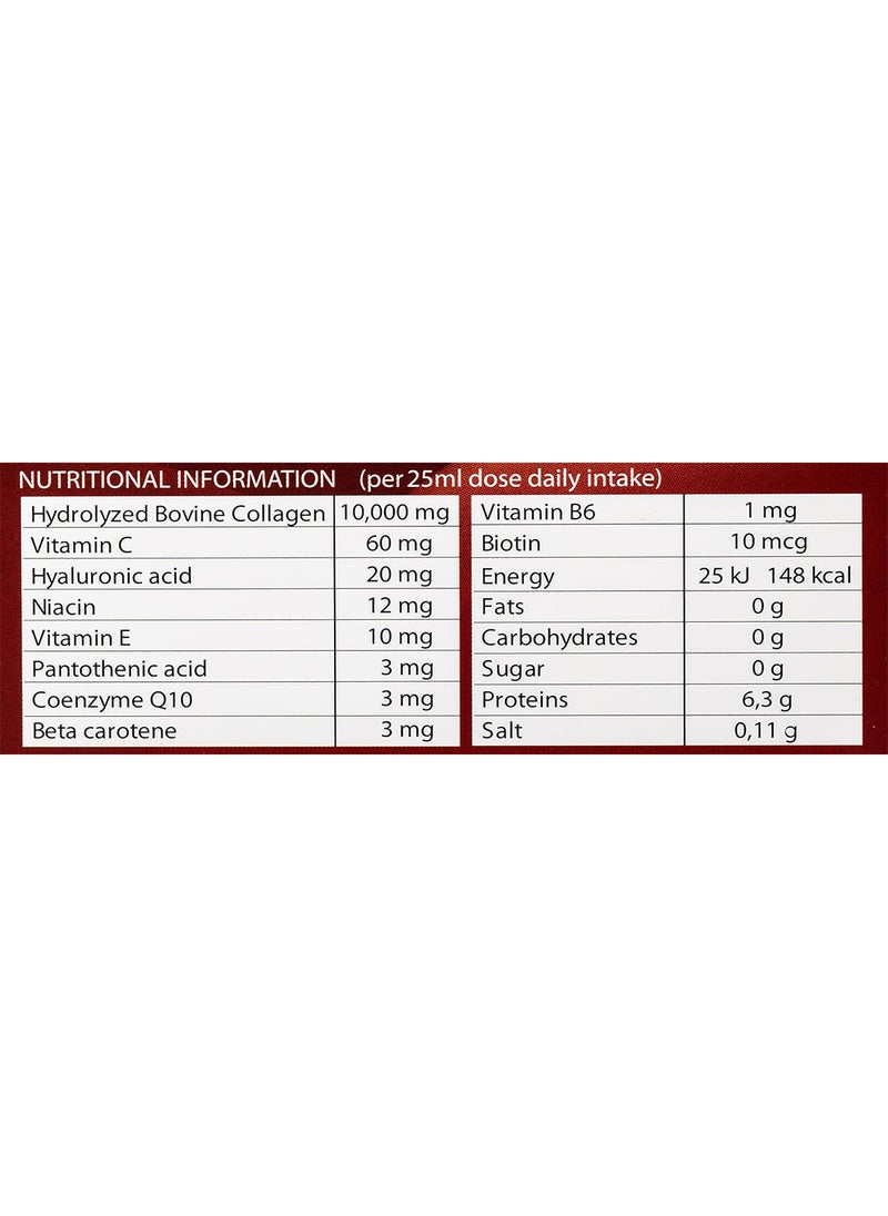 SUNSHINE NUTRITION - Platinum Collagen Derma Shots Strawberry Flavor Skin Care 10000 Mg Collagen Sugar Free 20 Shots 500Ml - Image 1