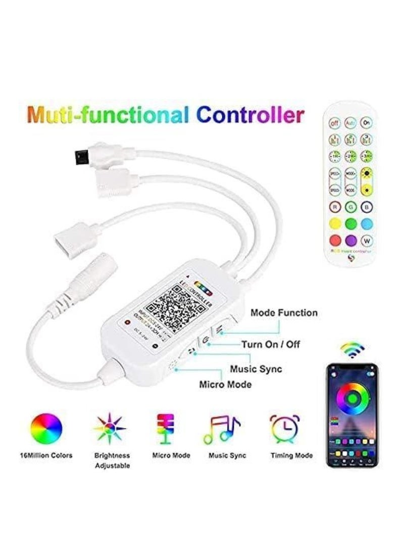 NEW LED Strip Lights Dream Color RGB Changing, Music Sound Sync Bluetooth Firework Lights with Remote Control, DC 5V USB LED Strip for Home, Party, Storefront, Window, Holiday Decoration
