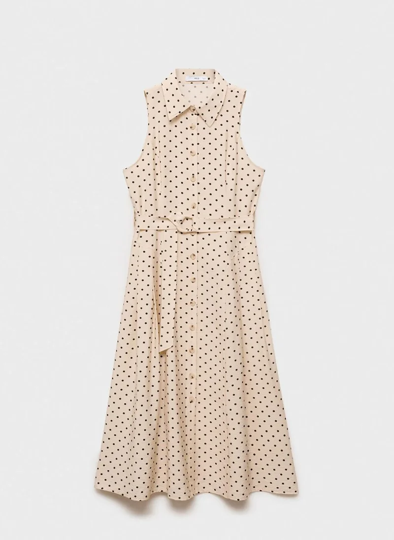 MANGO Polka dot shirt dress