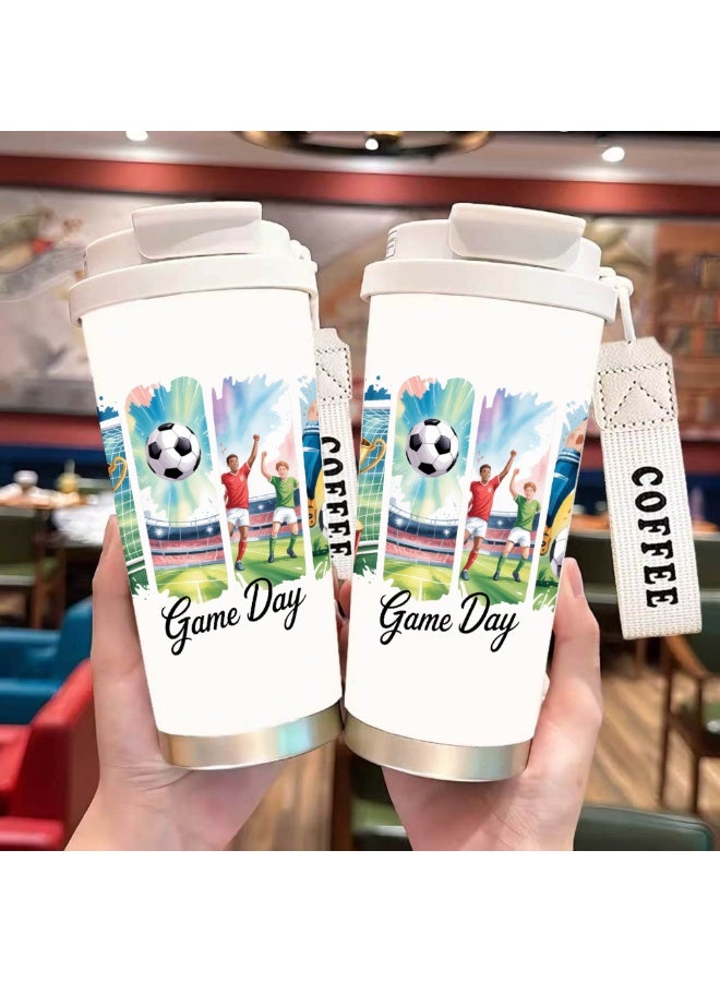 FIFA 520ml World Cup Printed Stainless Steel Insulated Water Bottle Double Wall Vacuum Thermal Flask Leakproof Cup for Hot & Cold Drinks - Image 3