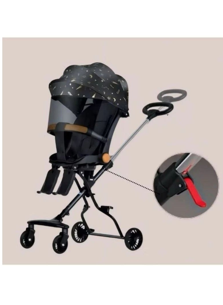 Ultralight Baby Stroller Foldable Two-Way Reclining Chair Stroller Baby 4 In 1 Light Weight High Landscape Baby Stroller Portable Baby Stroller For Newborn Infant Cradle - Image 1