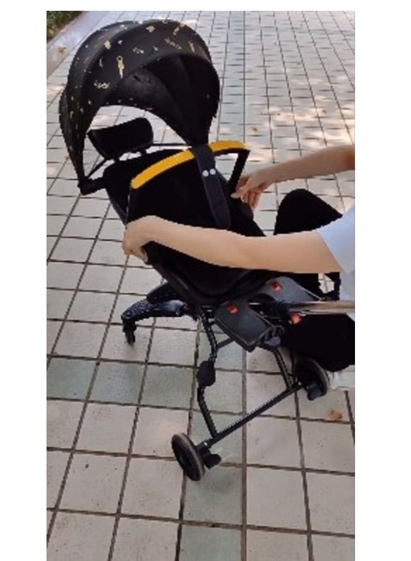 Ultralight Baby Stroller Foldable Two-Way Reclining Chair Stroller Baby 4 In 1 Light Weight High Landscape Baby Stroller Portable Baby Stroller For Newborn Infant Cradle - Image 3