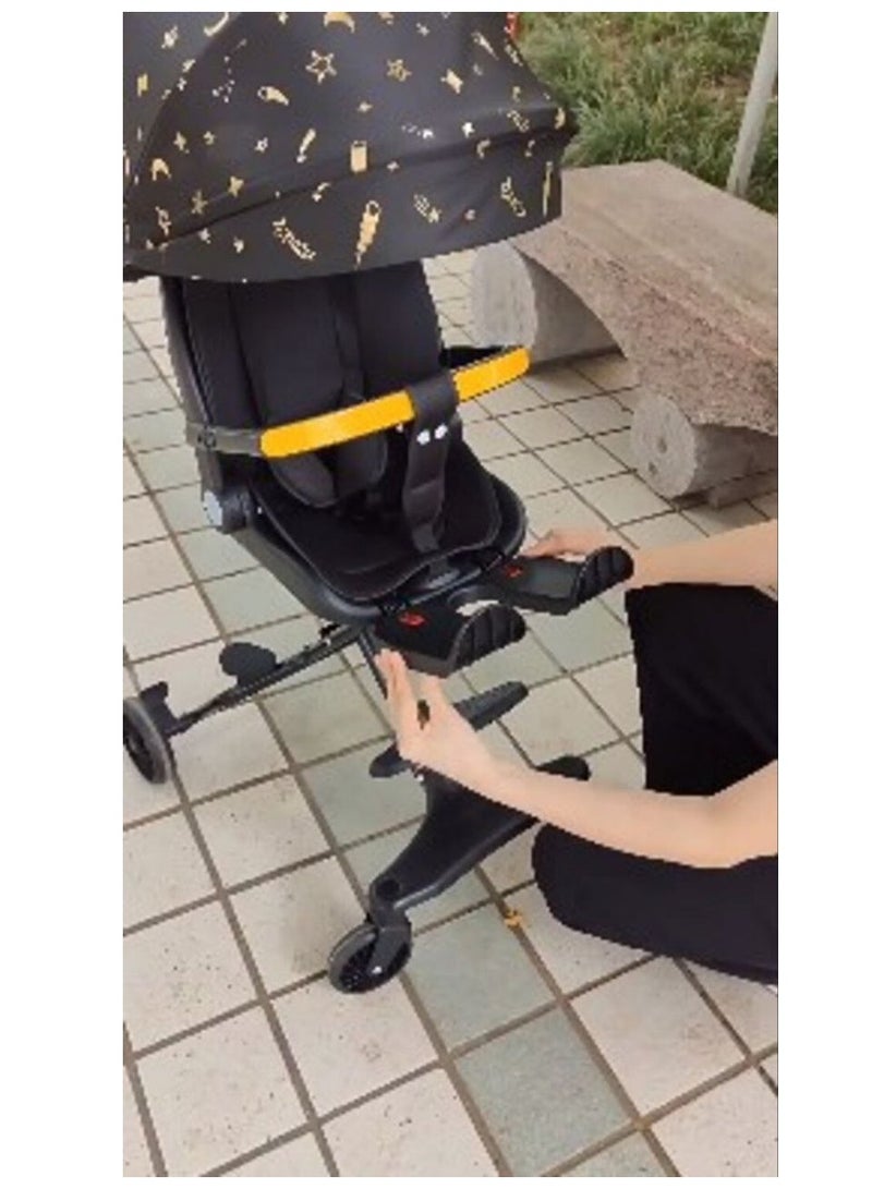 Ultralight Baby Stroller Foldable Two-Way Reclining Chair Stroller Baby 4 In 1 Light Weight High Landscape Baby Stroller Portable Baby Stroller For Newborn Infant Cradle - Image 4