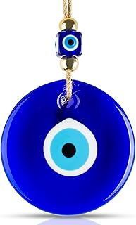 BCS X-Large Evil Eye Wall Decor 5.2' Blue Glass Turkish Greek Nazar Amulet Good Luck & Protection Charm - Handmade - Image 1