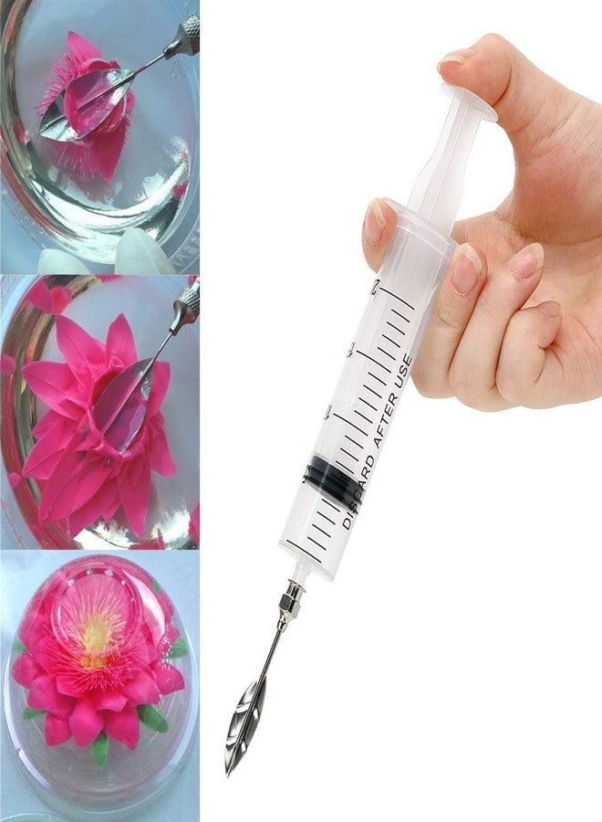 HOMETIC Stainless Steel 3D Gelatin Jelly Cake Art Tools with Syringe Nozzles Perfect for Food Decorating Baking Accs. & Cake Decorating (F) - Image 5
