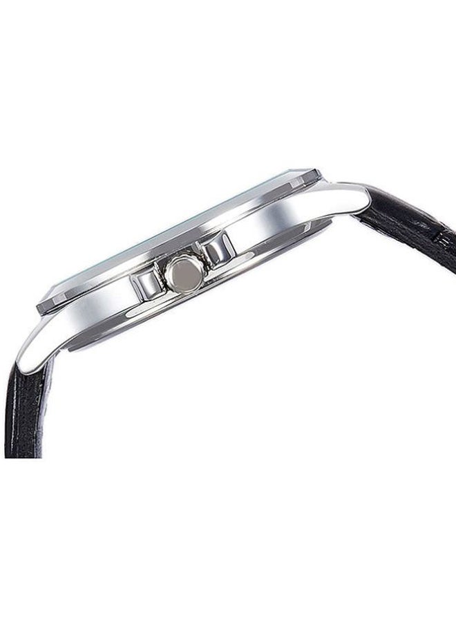 CASIO Men Leather Analog Wrist Watch MTP-V300L-1A - 42 mm - Black - Image 3
