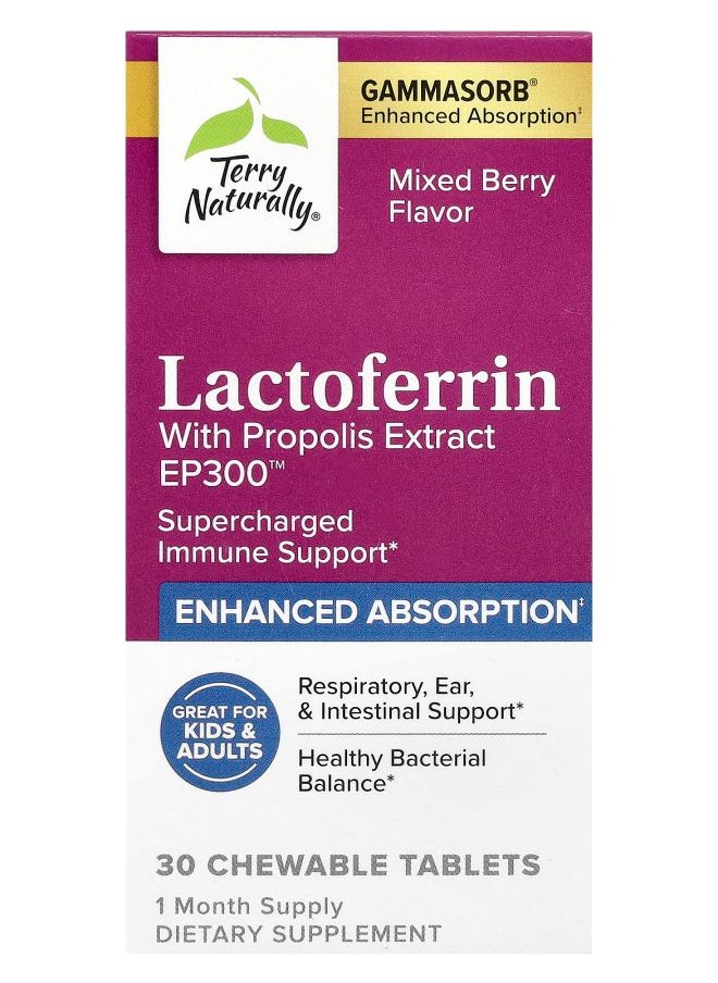 Terry Naturally - Lactoferrin With Propolis Extract Mixed Berry 30 Chewable Tablets - Image 1