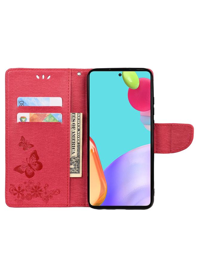 اس-توب جراب لهاتف Samsung Galaxy A23 5G، جراب هاتف جلدي أفقي منقوش بنقشة فراشة مع فتحة بطاقة وحامل - Image 4