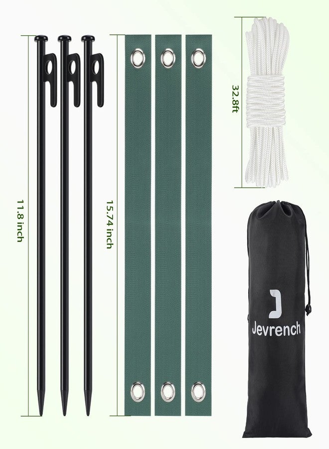 Jevrench Tree Stake Kits, Heavy Duty Tree Stakes and Supports Kits for Young Trees Against Bad Weather, 3 Pcs Tree Stake, 3 Pcs Tree Straps, 32.8 FT Rope - Image 5