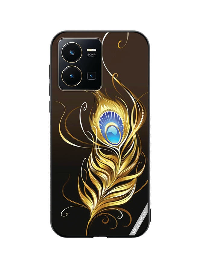 Protective Case Cover For Vivo Y35 Feather Design Multicolour