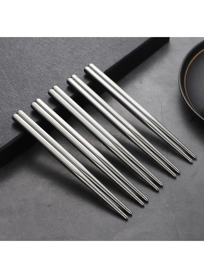 304 Stainless Steel Children's Chopsticks Round Square Chopsticks Household Hotel Children's Non-slip Public Chopsticks Portable Tableware Wholesale-Color:Cloth Wheel 304 Children's Chopsticks-7.5mm-Specifications:16CM - Image 2