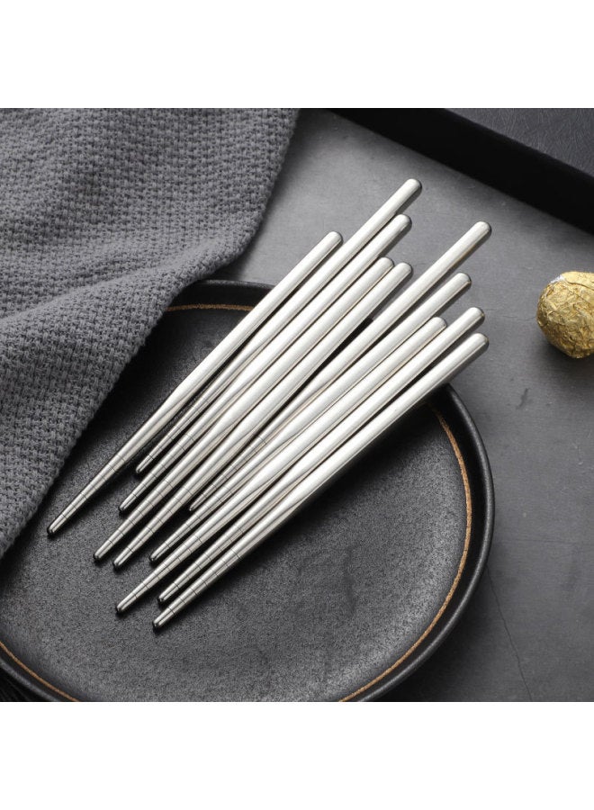 304 Stainless Steel Children's Chopsticks Round Square Chopsticks Household Hotel Children's Non-slip Public Chopsticks Portable Tableware Wholesale-Color:Cloth Wheel 304 Children's Chopsticks-7.5mm-Specifications:16CM - Image 4
