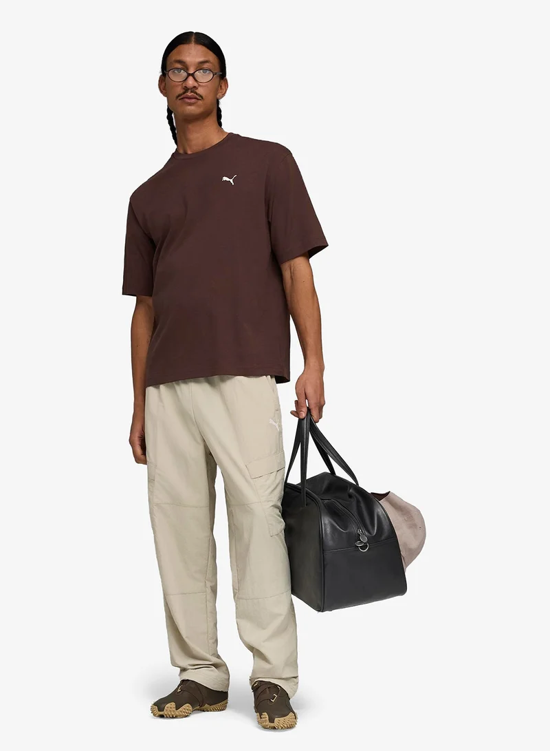 Puma Chocolate Brown Essential Boxy T-Shirt for Men | Best Price UAE