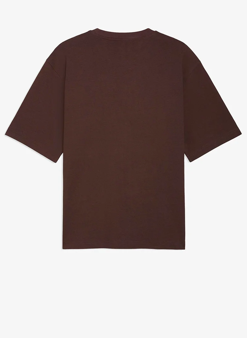 Puma Chocolate Brown Essential Boxy T-Shirt for Men | Best Price UAE