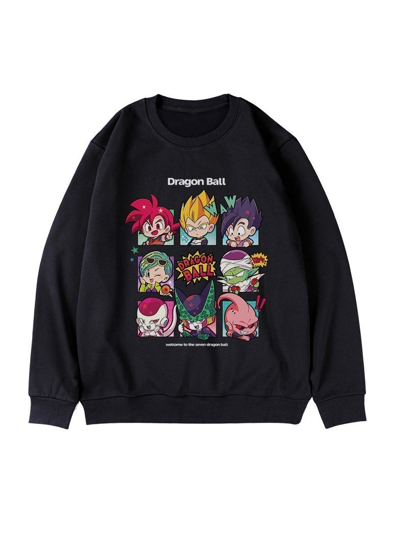 KUYING Dragon Ball Printed Round Neck Loose Casual Round Neck Hoodie  - Image 1