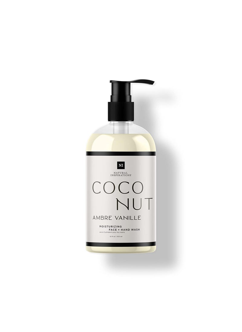 natural inspirations - Natural Inspirations Coconut Ambre Vanille Moisturizing Hand  Face Wash 12oz - Image 1