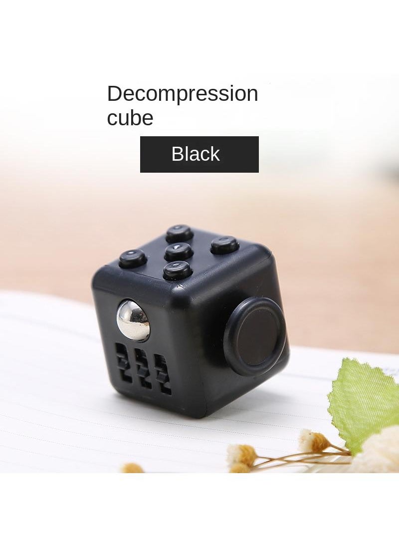 Y&D Unzip Rubik's Cube Toy Fidget Cube Adult Decompression Game Dice-All Black 