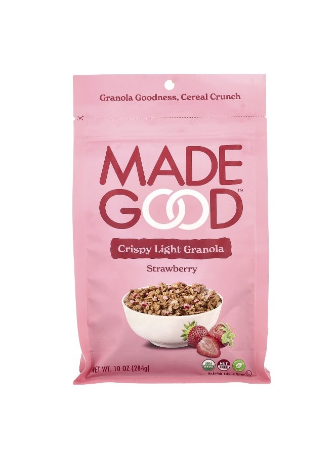 MADE GOOD MadeGood, Crispy Light Granola, Strawberry, 10 oz (284 g)  - Image 1