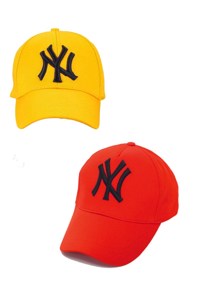 Elif Iç Giyim Elif Underwear Unisex Ny Embroidered Blue Cap Hat Set of 2  - Image 2