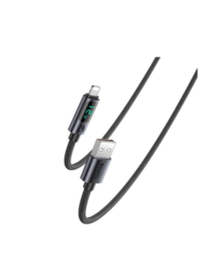 Yesido CA122L 1.2Meter 12W LED Indicator Nylon braided USB To Lightning Fast Charge Data Cable - Image 1