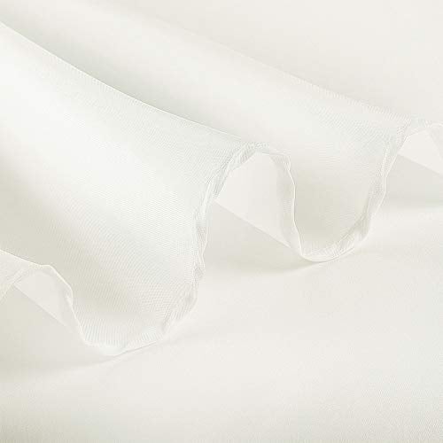 Ascoza 2pack 90 Inch Ivory Round Tablecloth in Polyester Fabric for Wedding/Banquet/Restaurant/Parties - Image 2