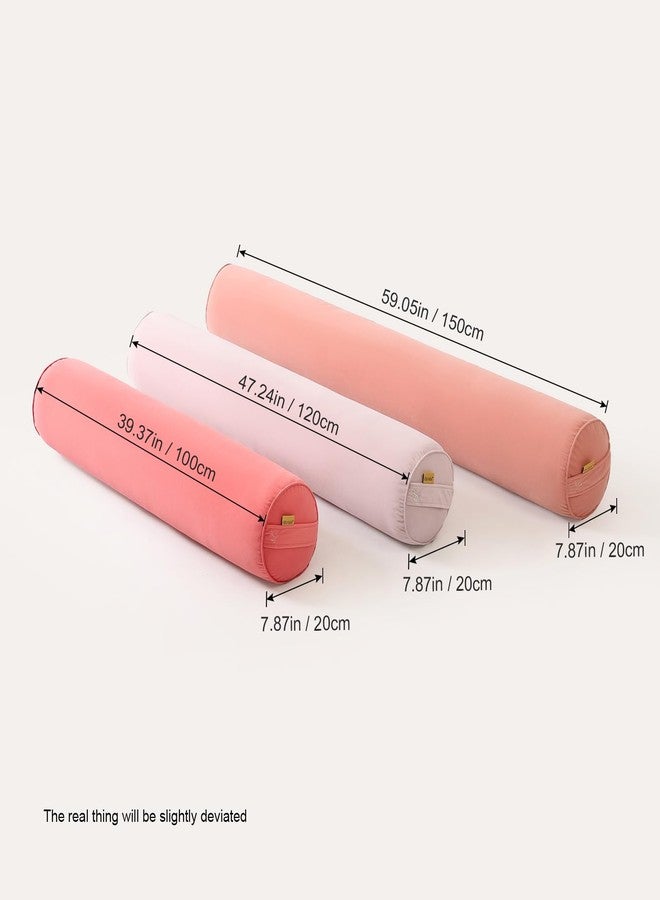 Ailuteie Body Pillow for Adults - Long Bolster Pillow for Bed, Round Cuddle Pillow, Full Support for Side Sleepers,47.24 x 7.87 Inches,Blush Pink - Image 3