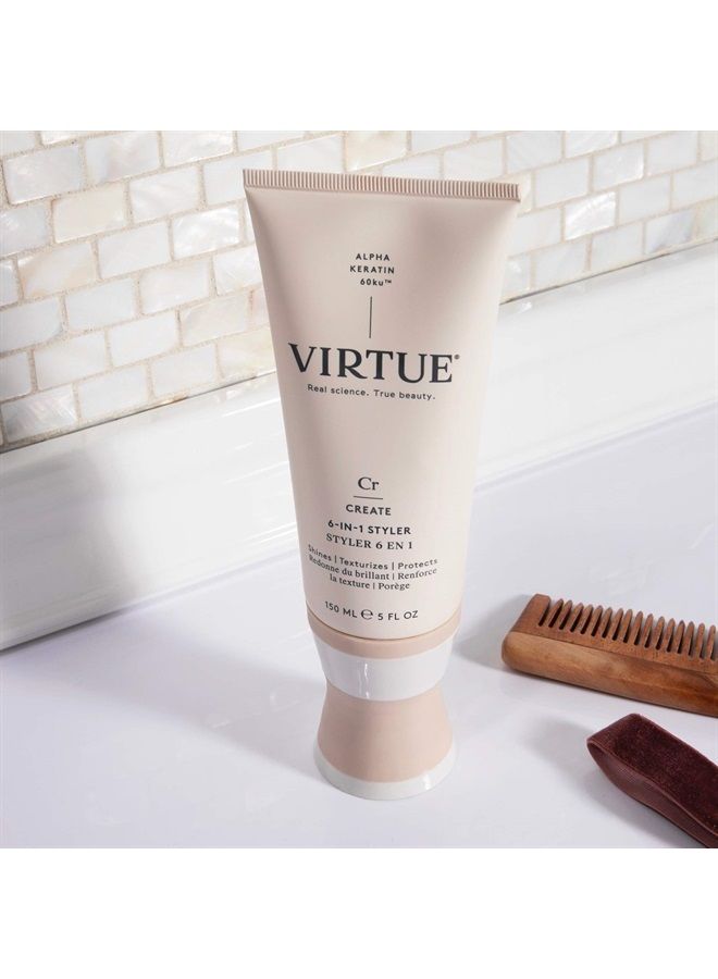 VIRTUE 6-IN-1 Styler Cream 4 FL OZ | Alpha Keratin Shines, Texturizes, Repairs, Strengthens, Hydrates Hair | Sulfate Free, Paraben Free, Color Safe, Vegan - Image 4