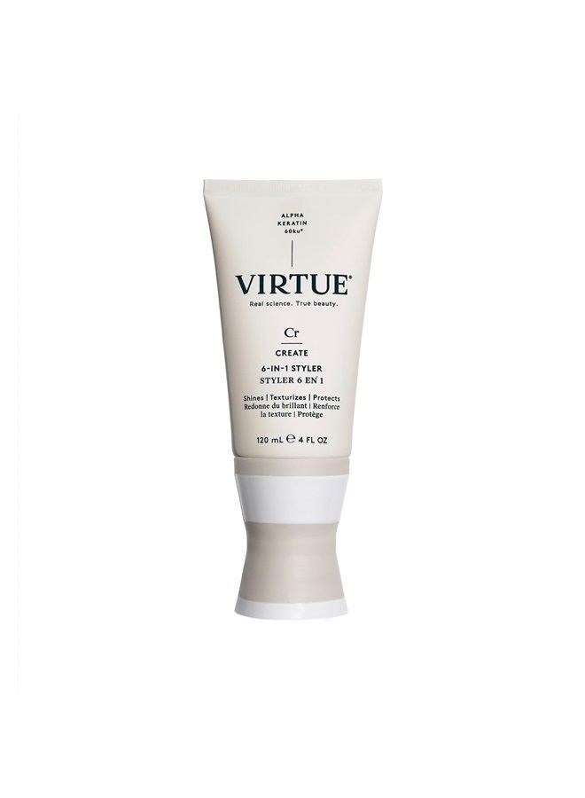 VIRTUE 6-IN-1 Styler Cream 4 FL OZ | Alpha Keratin Shines, Texturizes, Repairs, Strengthens, Hydrates Hair | Sulfate Free, Paraben Free, Color Safe, Vegan - Image 1