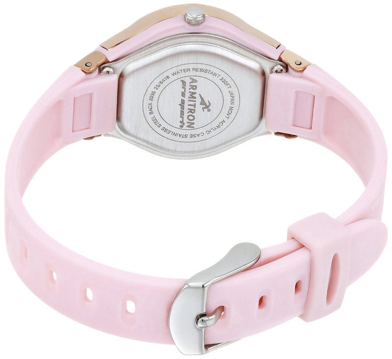 Armitron Sport Women's Quartz Sport Watch with Plastic Strap, Pink, 12 (Model: 25/6418RGP) - Image 2