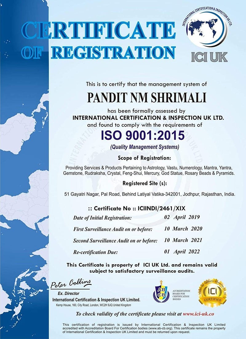 PANDIT NM SHRIMALI Vashikaran Yantra Vashikaran Yantra Pendant Gomati Chakra Sphatik Mala for Vashikaran Pooja Kit - Image 2