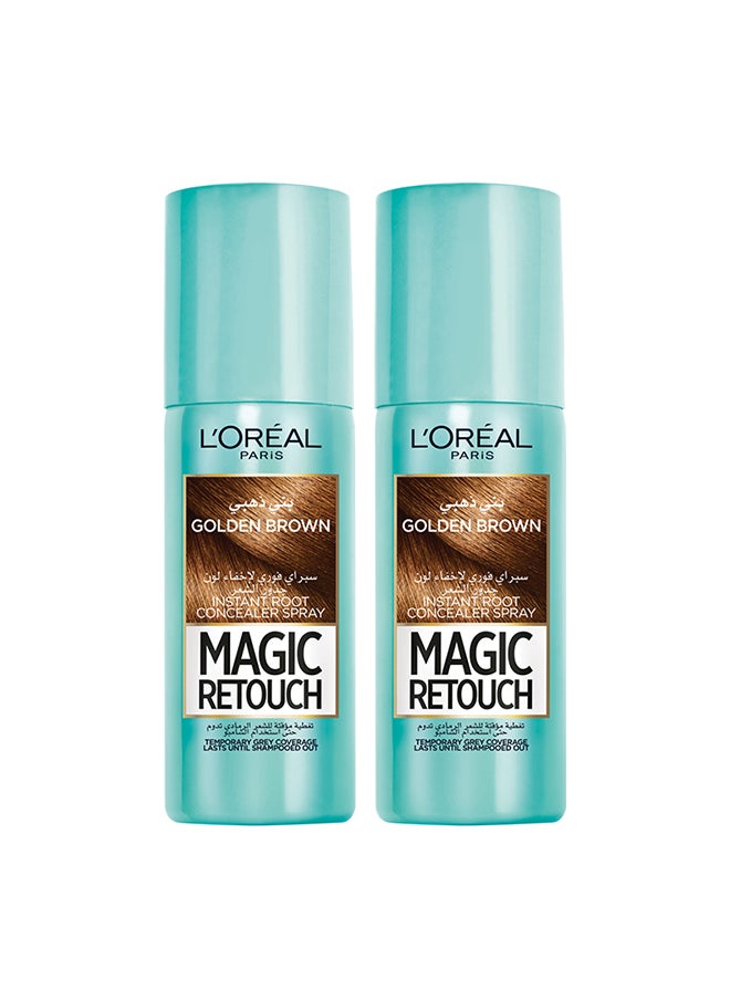 L'OREAL PARIS - بخاخ إخفاء جذور الشعر الفوري ماجيك ريتوتش، بني ذهبي - Image 1