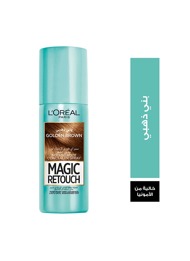 L'OREAL PARIS - بخاخ إخفاء جذور الشعر الفوري ماجيك ريتوتش، بني ذهبي - Image 1