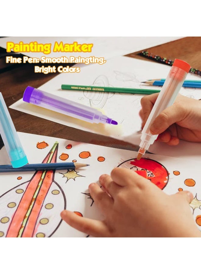 208 Pieces Art Supplies, Kids Art Set for Girls, Boys, and Teens, Art Kit Bag with Tri-Fold Easel, Includes Oil Pastels, Colored Pencils, Coloring Book - 208 Pieces Portable Art Coloring Set for Inspiration and Creativity, Drawing and Painting Supplies for Kids, Oil Pastels, Crayons, Colored Pencils, Markers, Watercolors - Image 3