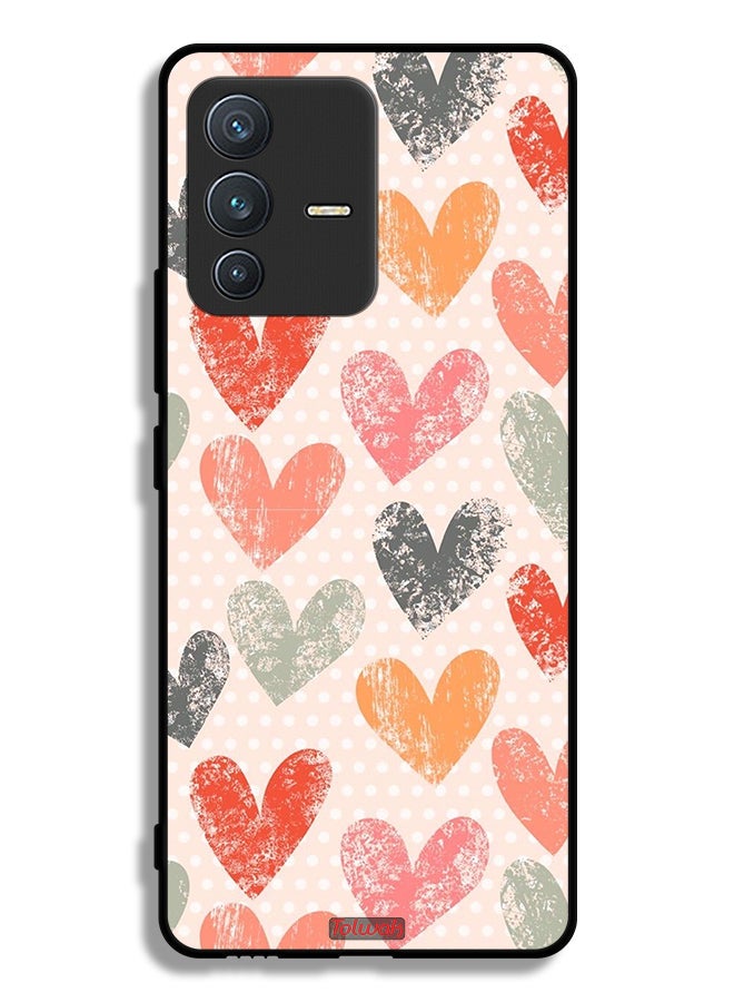 Tolwak Vivo S12 5G Protective Case Cover Hearts Art - Image 1