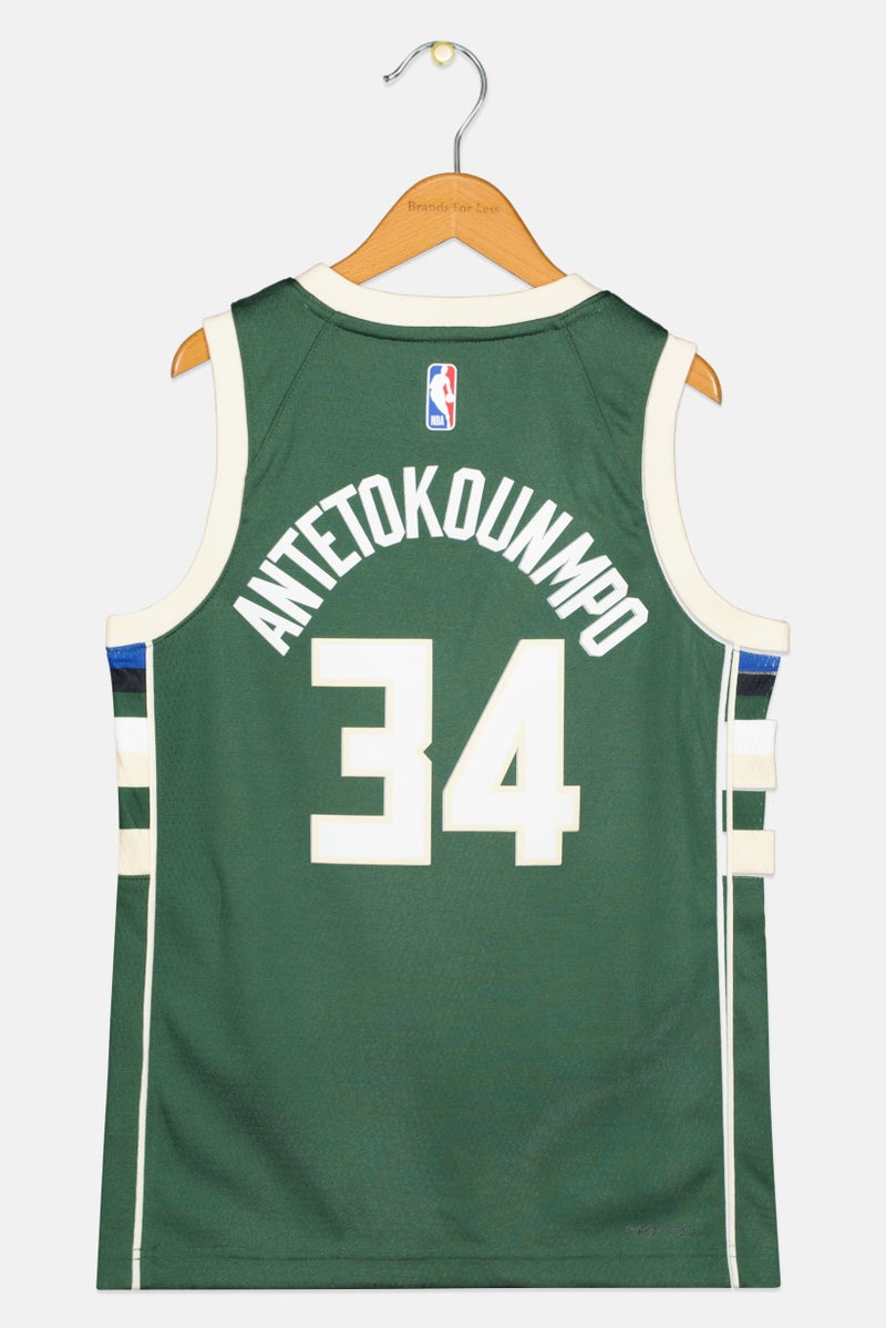 Nike x NBA Kids Boy Dri-Fit Sleeveless Basketball Jersey, Green