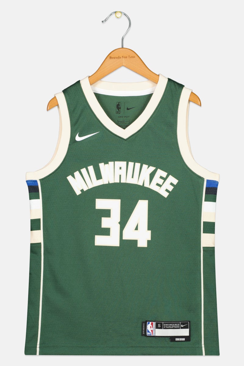 Nike x NBA Kids Boy Dri-Fit Sleeveless Basketball Jersey, Green