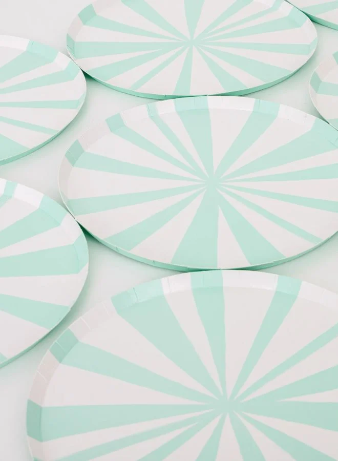 Meri Meri Mint Stripe Side Plate