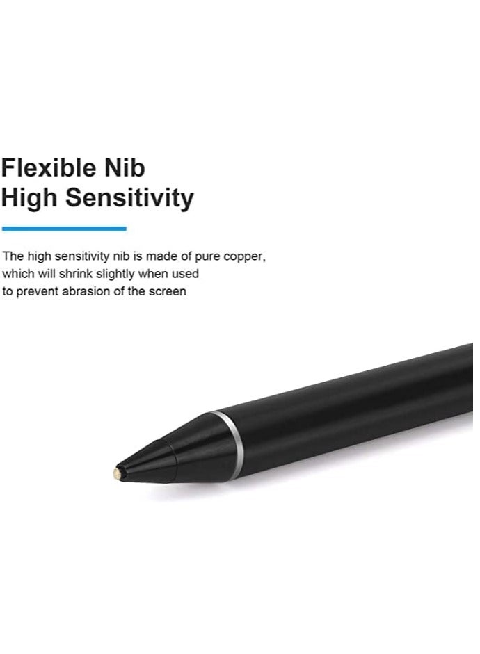 Rechargeable Touch Screen Pen Compatible with iPad and Most Tablets (Black) - Image 2