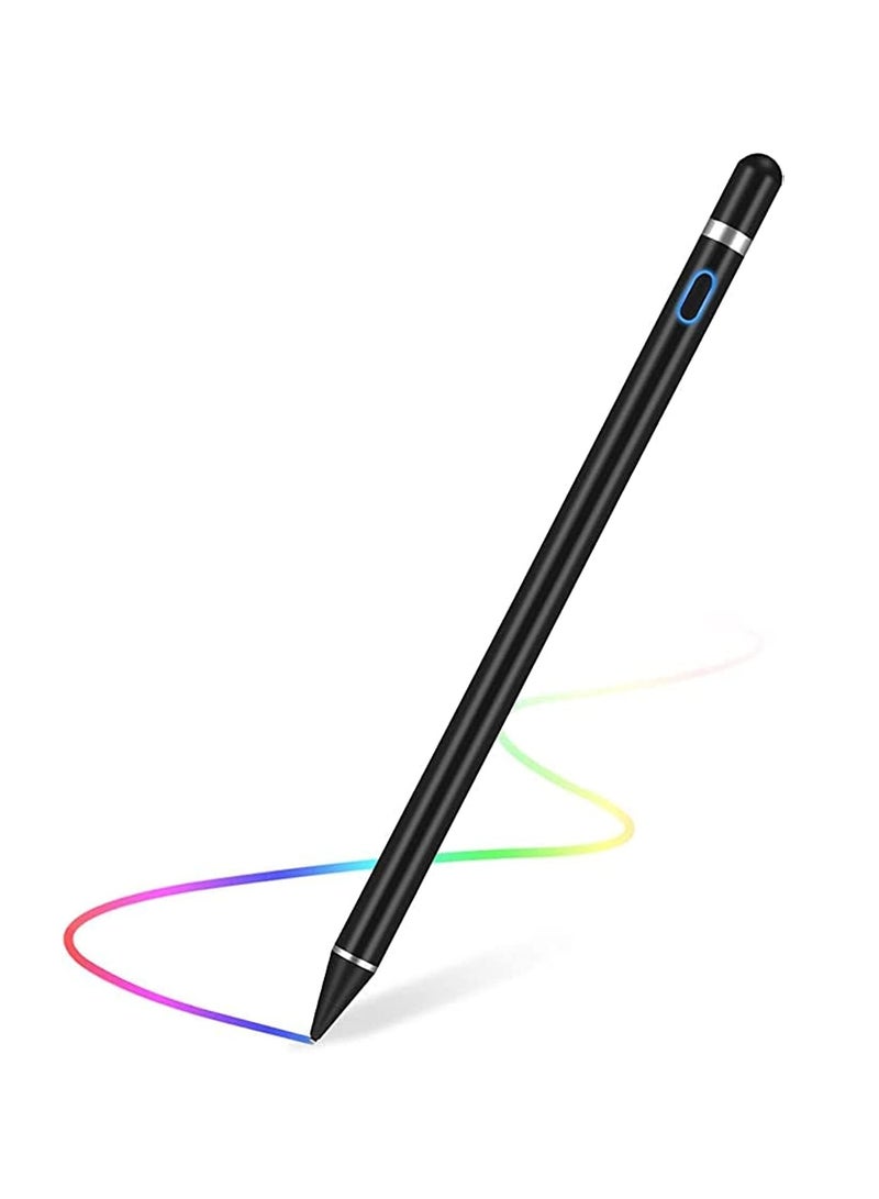 Rechargeable Touch Screen Pen Compatible with iPad and Most Tablets (Black) - Image 1