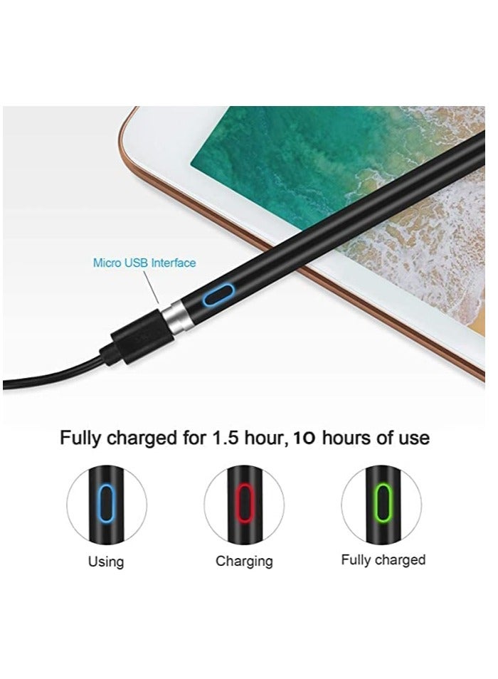 Rechargeable Touch Screen Pen Compatible with iPad and Most Tablets (Black) - Image 4