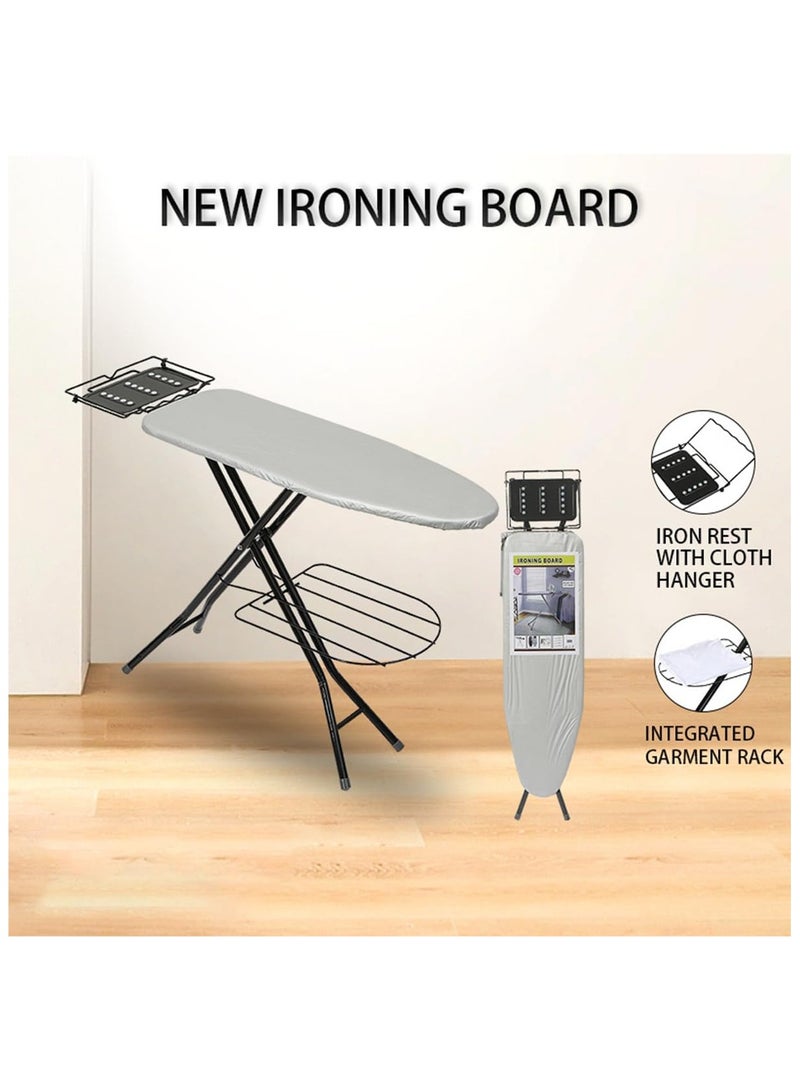 Ironing Board, Height Adjustments Dress Press Board with Steam Press Rest and Heat Resistant Covers, Foldable Pressing Table for Home  - Image 3