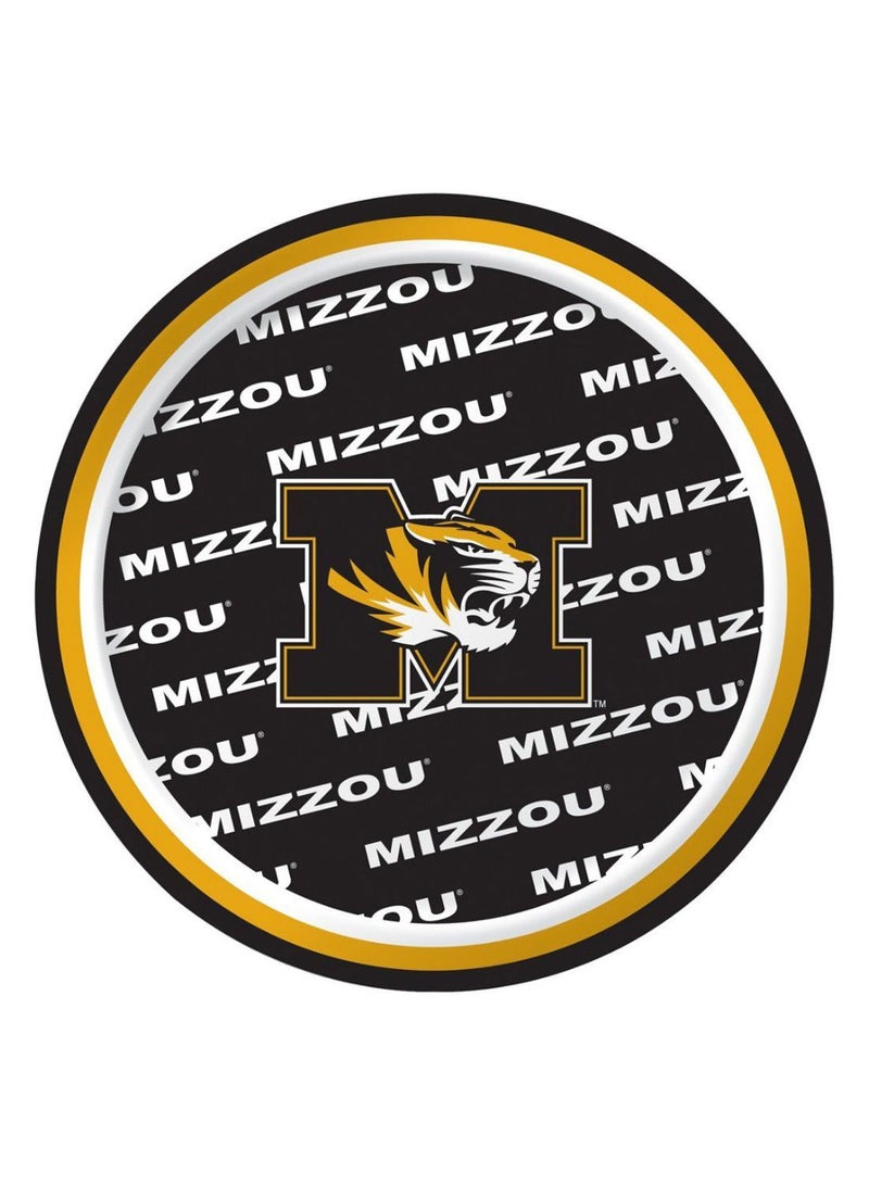 NIBEMINENT 8-Piece Missouri Tigers Dessert Plate Set - Image 1