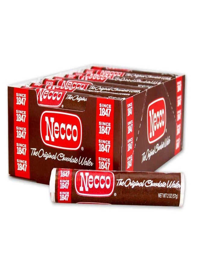 Necco Chocolate Wafers Pack of 24 Rolls - Image 1
