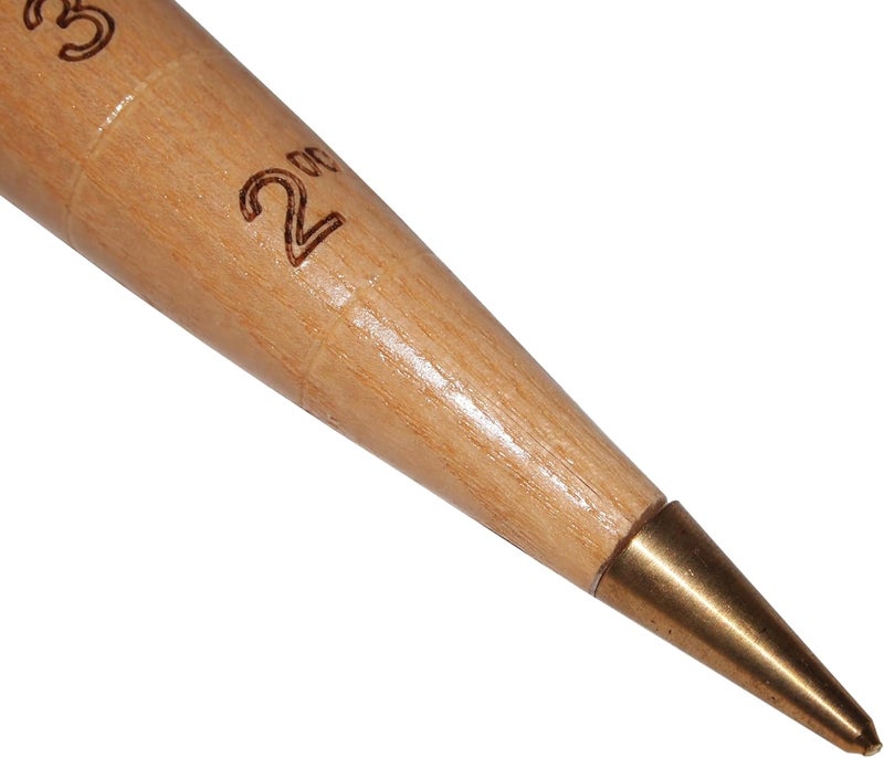 DeWit Wooden Dibber with Depth Measurements and Brass Tip, Simple Garden Tool Hand Dibber to Efficiently Plant Seeds, Bulbs, and Seedlings (12”) - Image 4