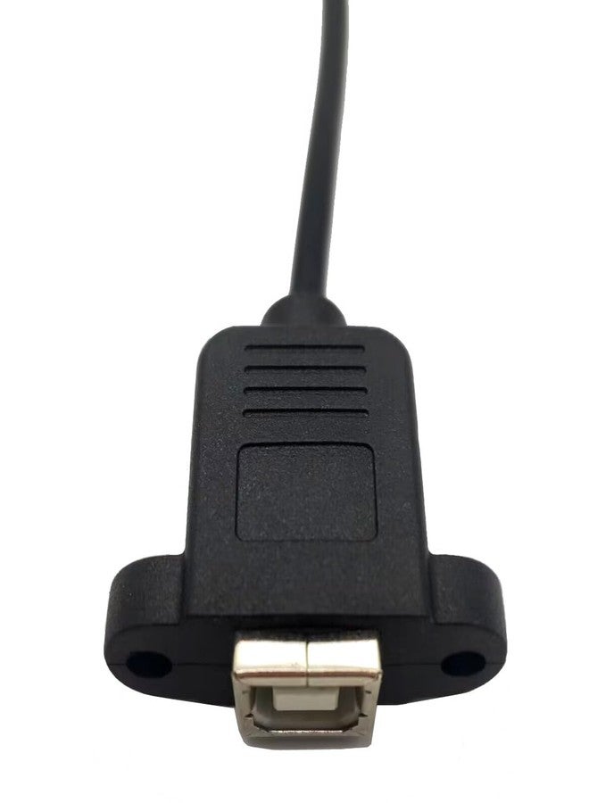 Traovien USB 2.0 Type B Male to Female Extension Cable with Screws Panel Mount for Printer Scanner Disk(50cm/20inch). - Image 2