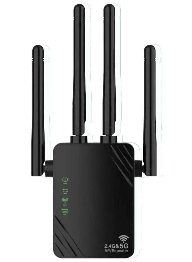 مكرر إشارة واي فاي، 1200 ميجابت في الثانية، موسع واي فاي ثنائي النطاق 5G/2.4G، موسع النطاق العريض/واي فاي، إعداد بلمسة واحدة، التوصيل والتشغيل - Image 2