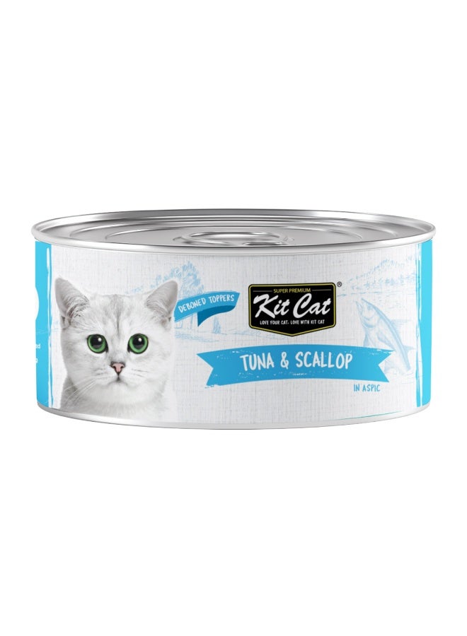 Kit Cat 5 PC's Kit Cat Tuna & Scallop Wet Cat Food 80g Cans - Image 2