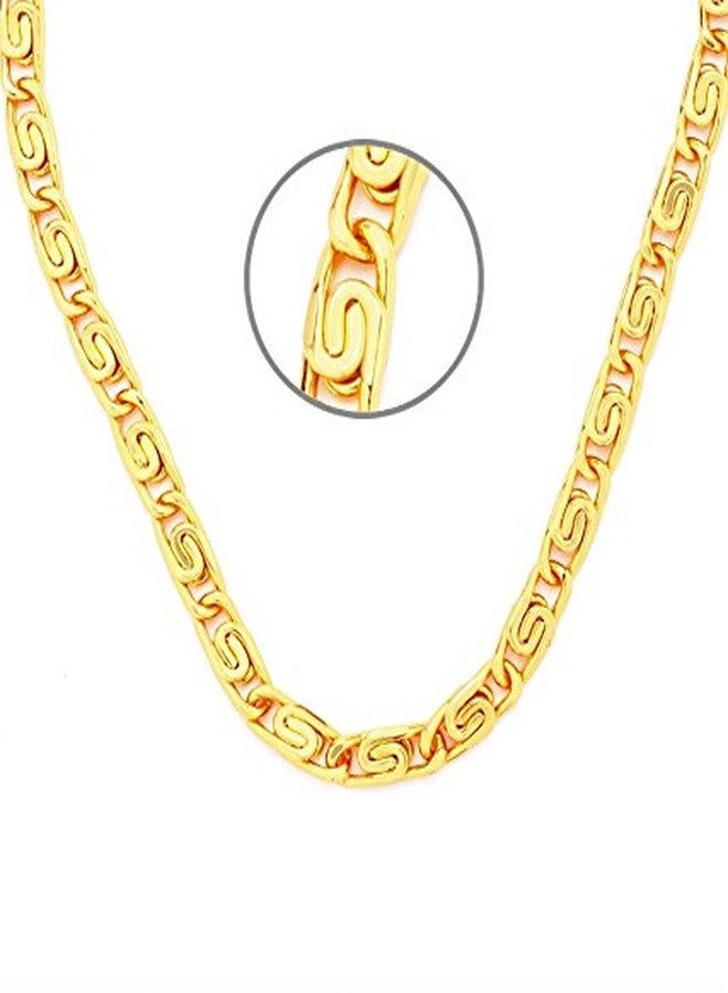 Thrillz Trend & Stylish Fisher Design Gold Plated Brass Chain For Men & Boys - Image 4