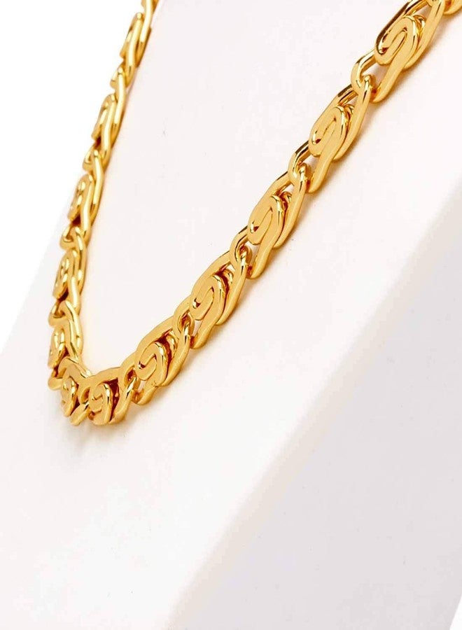 Thrillz Trend & Stylish Fisher Design Gold Plated Brass Chain For Men & Boys - Image 3