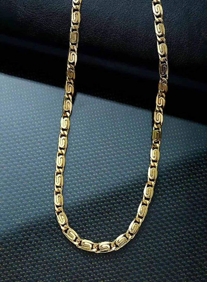 Thrillz Trend & Stylish Fisher Design Gold Plated Brass Chain For Men & Boys - Image 5